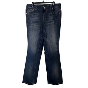 Lane Bryant Distintly Boot 18 Average Womens Jeans Dark Wash Feminine Slimming